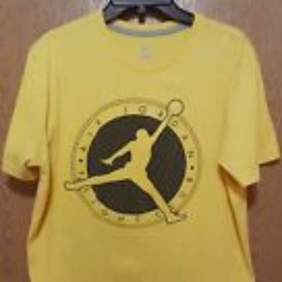 3 Jordan (T-Shirts)-(2 Black/1 Yellow)-(Pre-owned)-(Stains)-(Size-L)-$25.00 - Picture 8 of 9